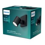 Philips Runner Światło Ścienne Metal Czarny | Nadaje Się Do 1x GU10 