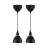 Nordlux Ray 2-Kit Lampa Wisząca Metal Czarny | Nadaje Się Do 2x E14